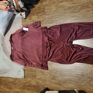 NEW Jockey 2 piece velour (Jogger Pants and Long Sleeve Top) 1X